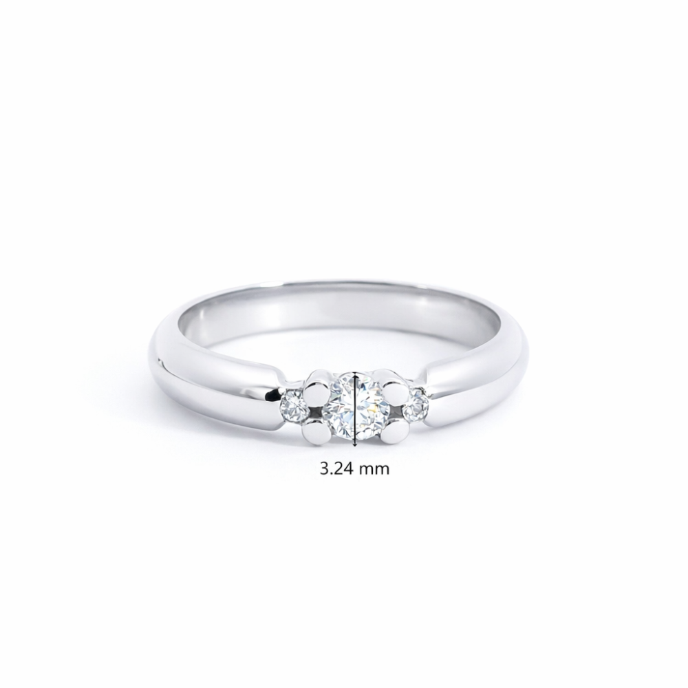 White gold gemstone ring #68100