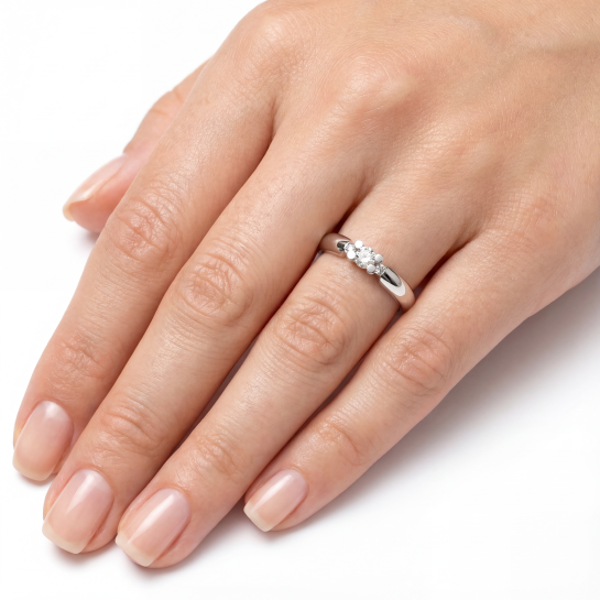 White gold gemstone ring #68100