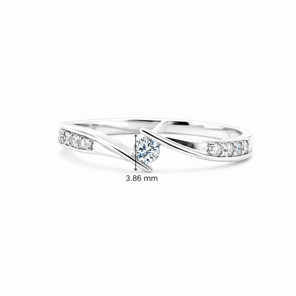 White gold gemstone ring #68098