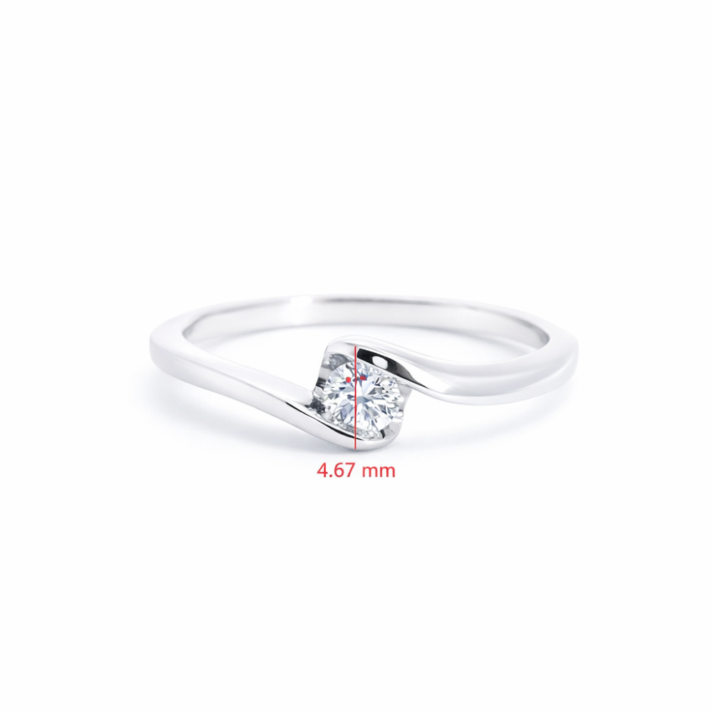 White gold gemstone ring #68101