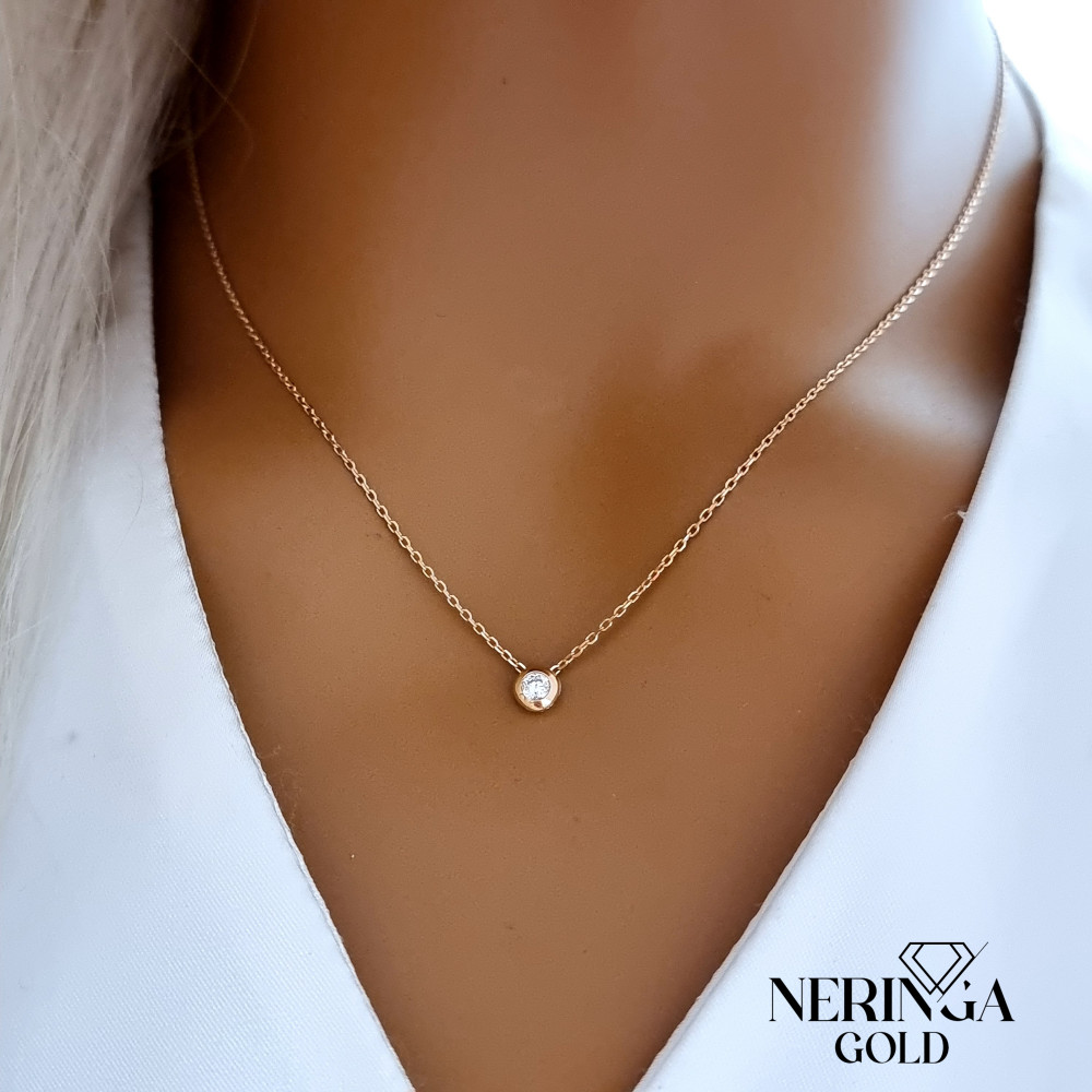 Rose gold necklace set #69261