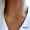 Rose gold necklace set #69256