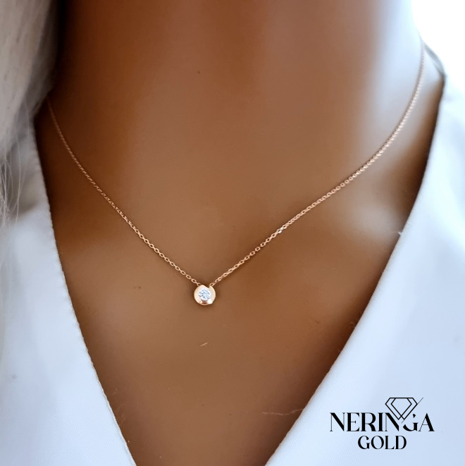 Rose gold necklace set #69242