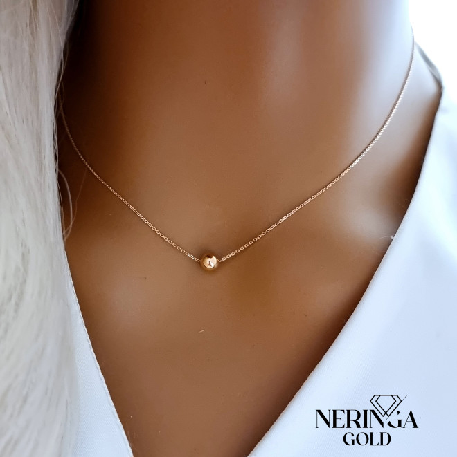 Rose gold necklace set #69239