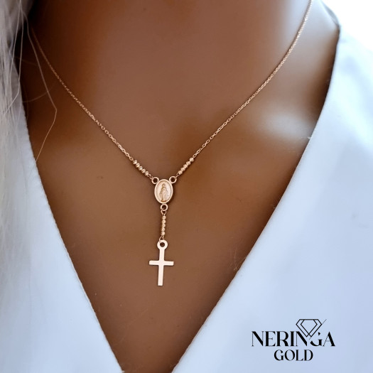 Rose gold rosary #69272