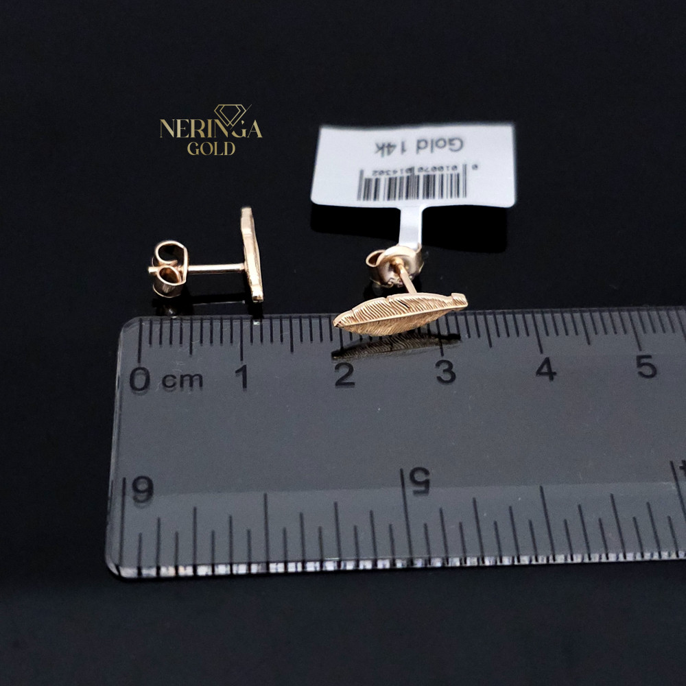 Rose gold stud earrings #66336