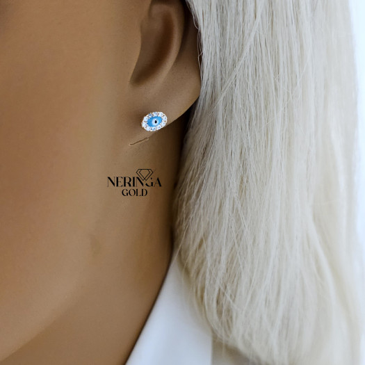 Rose gold stud earrings #66334