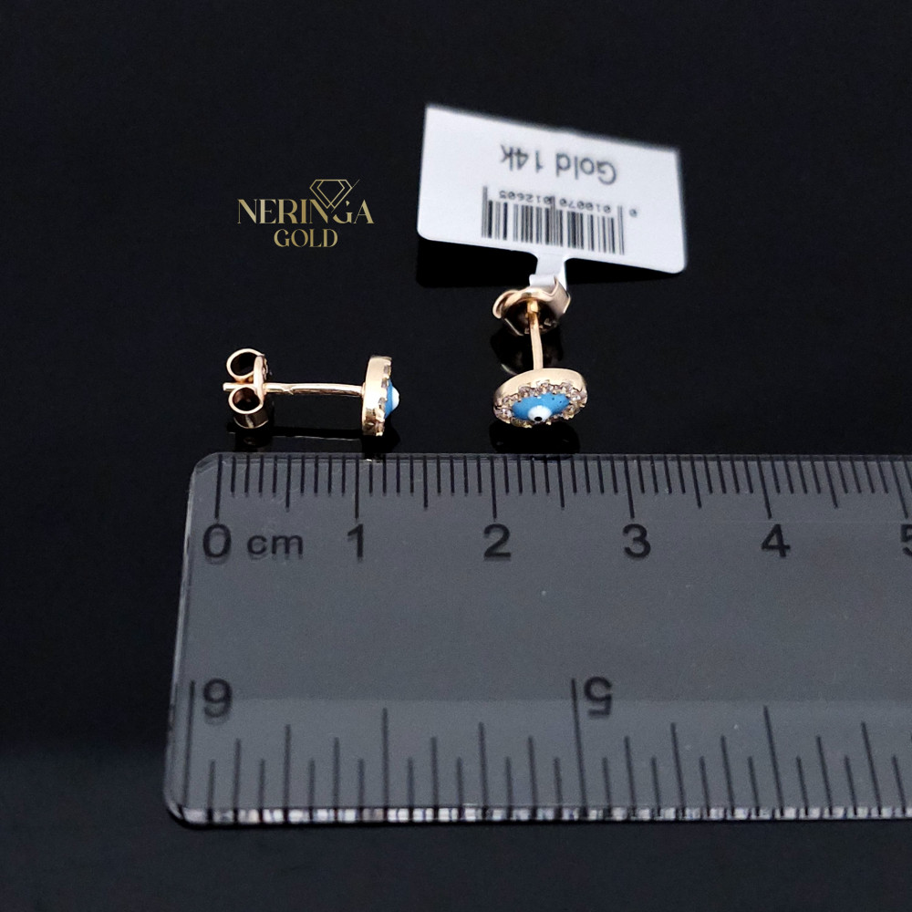 Rose gold stud earrings #66334