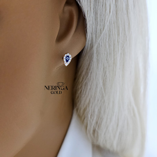 Rose gold stud earrings #66333