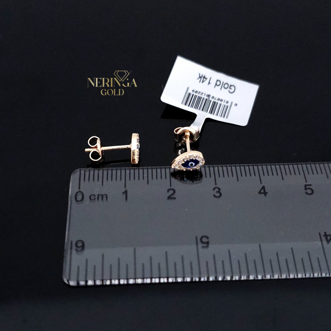 Rose gold stud earrings #63143