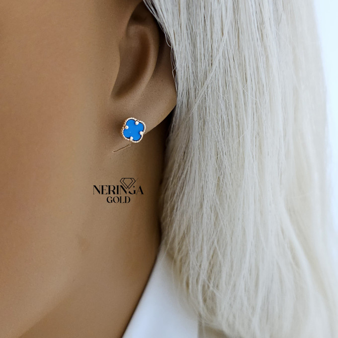 Rose gold stud earrings #63147