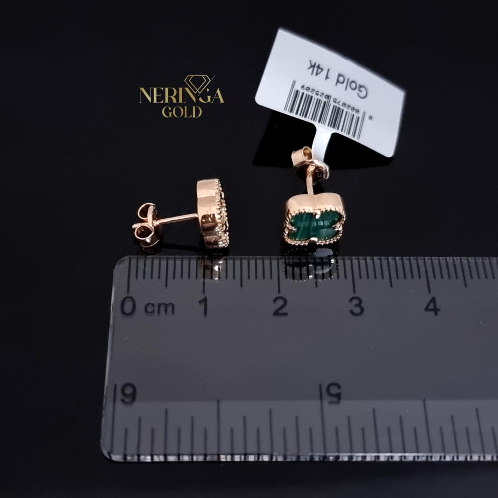 Rose gold stud earrings #66296