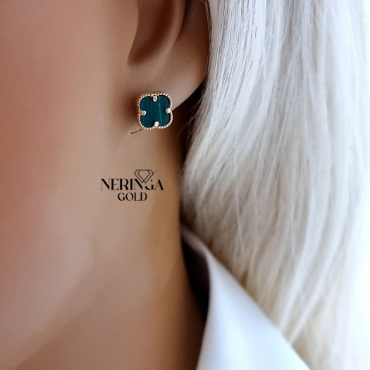 Rose gold stud earrings #66296