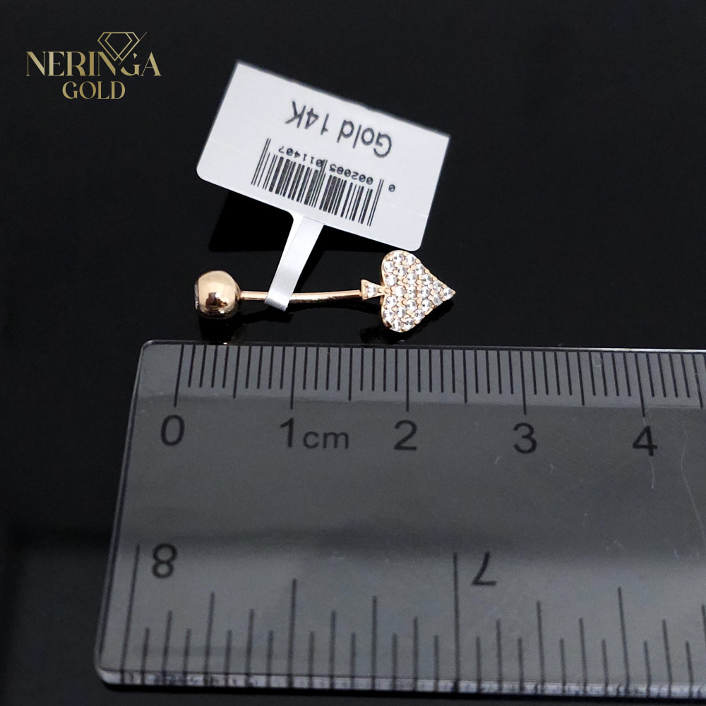 Rose gold navel piercing #66064