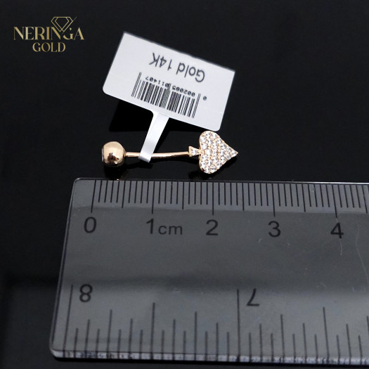 Rose gold navel piercing #66064