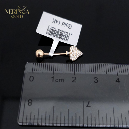 Rose gold navel piercing #66065