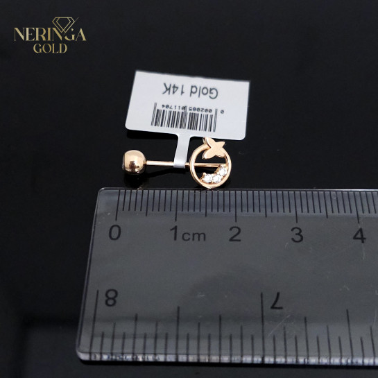Rose gold navel piercing #66124