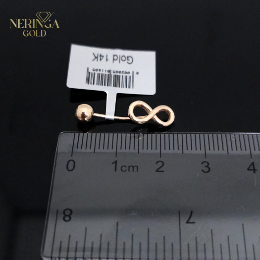 Rose gold navel piercing #66157