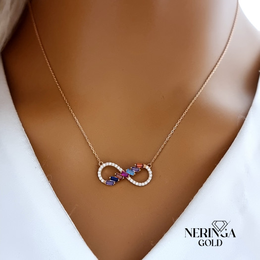 Rose gold necklace set #66601