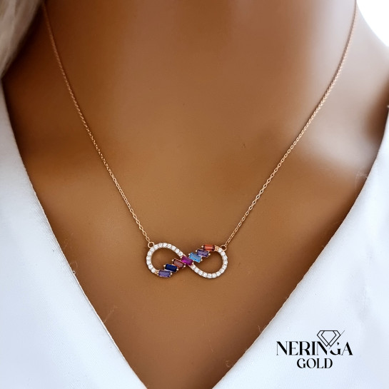 Rose gold necklace set #66599