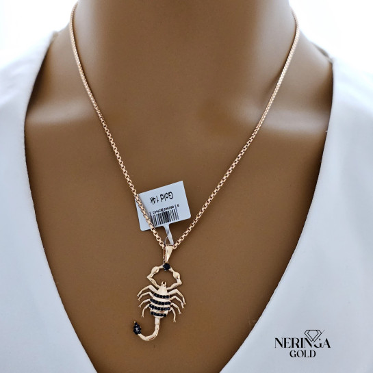 Rose gold zodiac sign pendant #66486