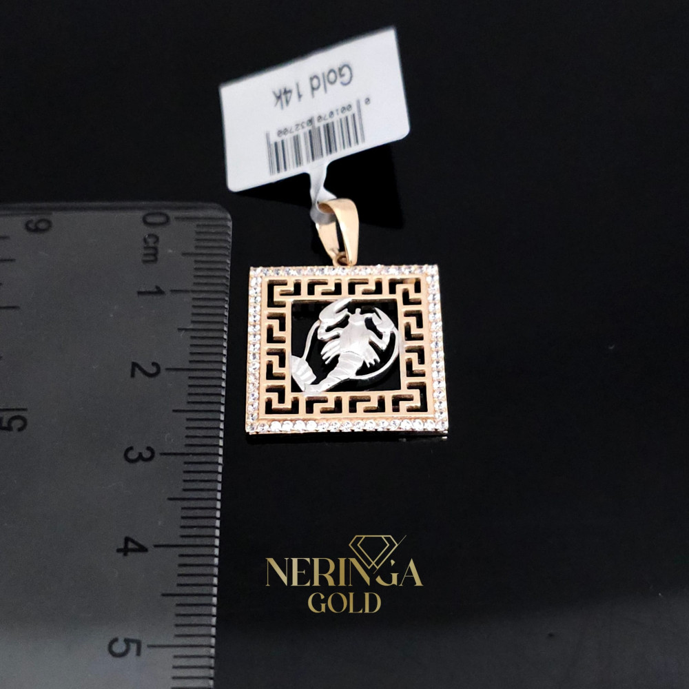 Rose gold zodiac sign pendant #59874