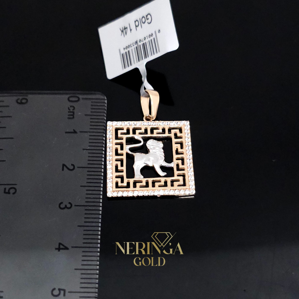 Rose gold zodiac sign pendant #59876
