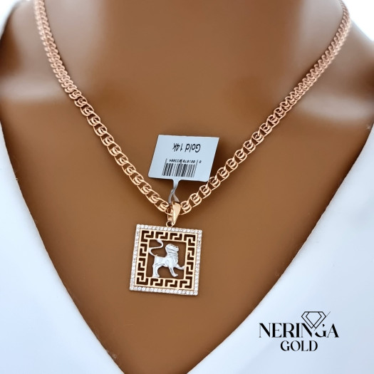 Rose gold zodiac sign pendant #59876