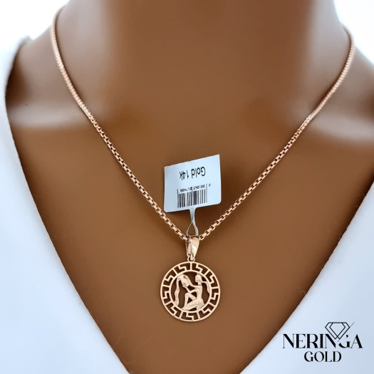 Rose gold zodiac sign pendant #66455