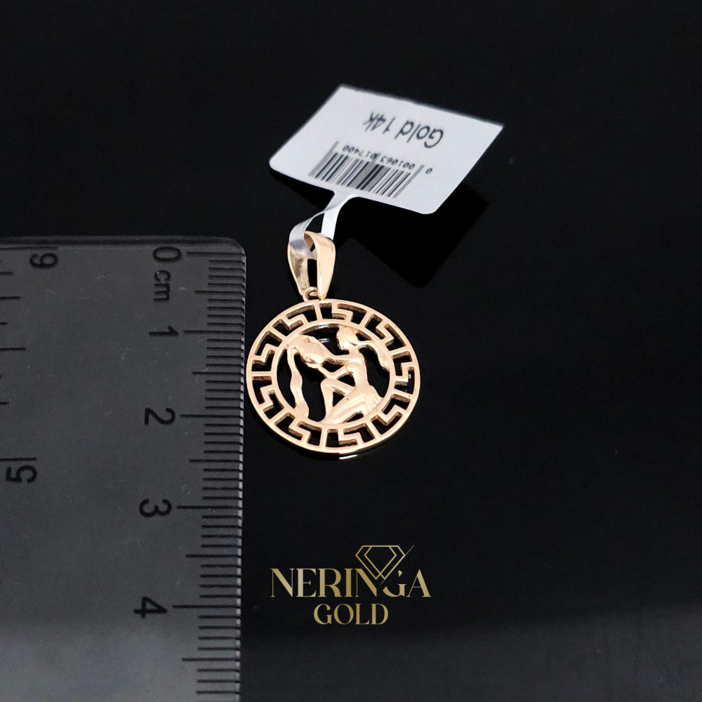 Rose gold zodiac sign pendant #66455