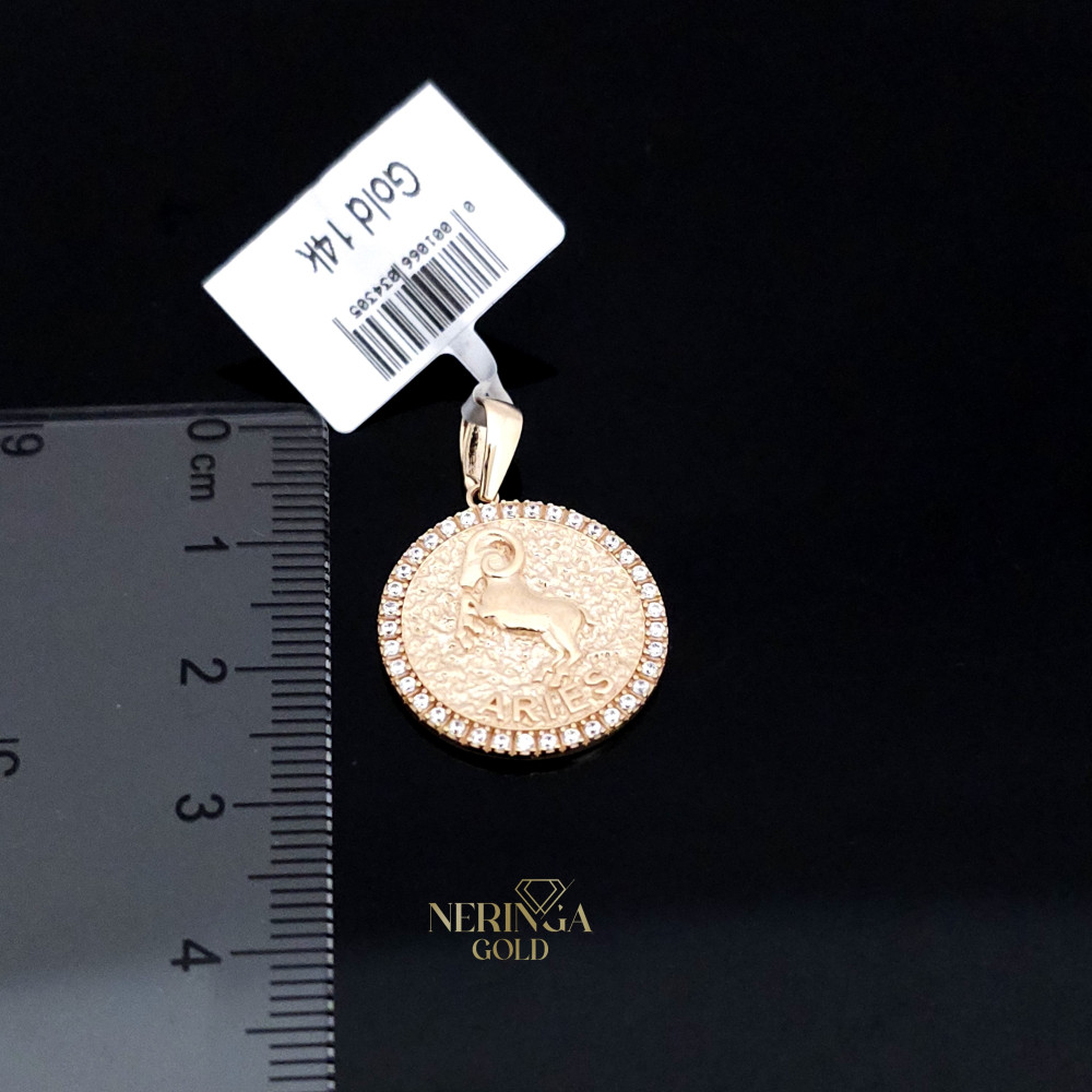 Rose gold zodiac sign pendant #66460
