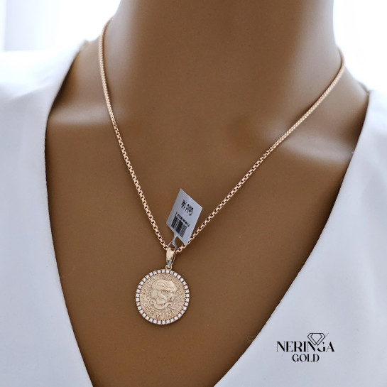 Rose gold zodiac sign pendant #66461