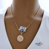 Rose gold zodiac sign pendant #61574