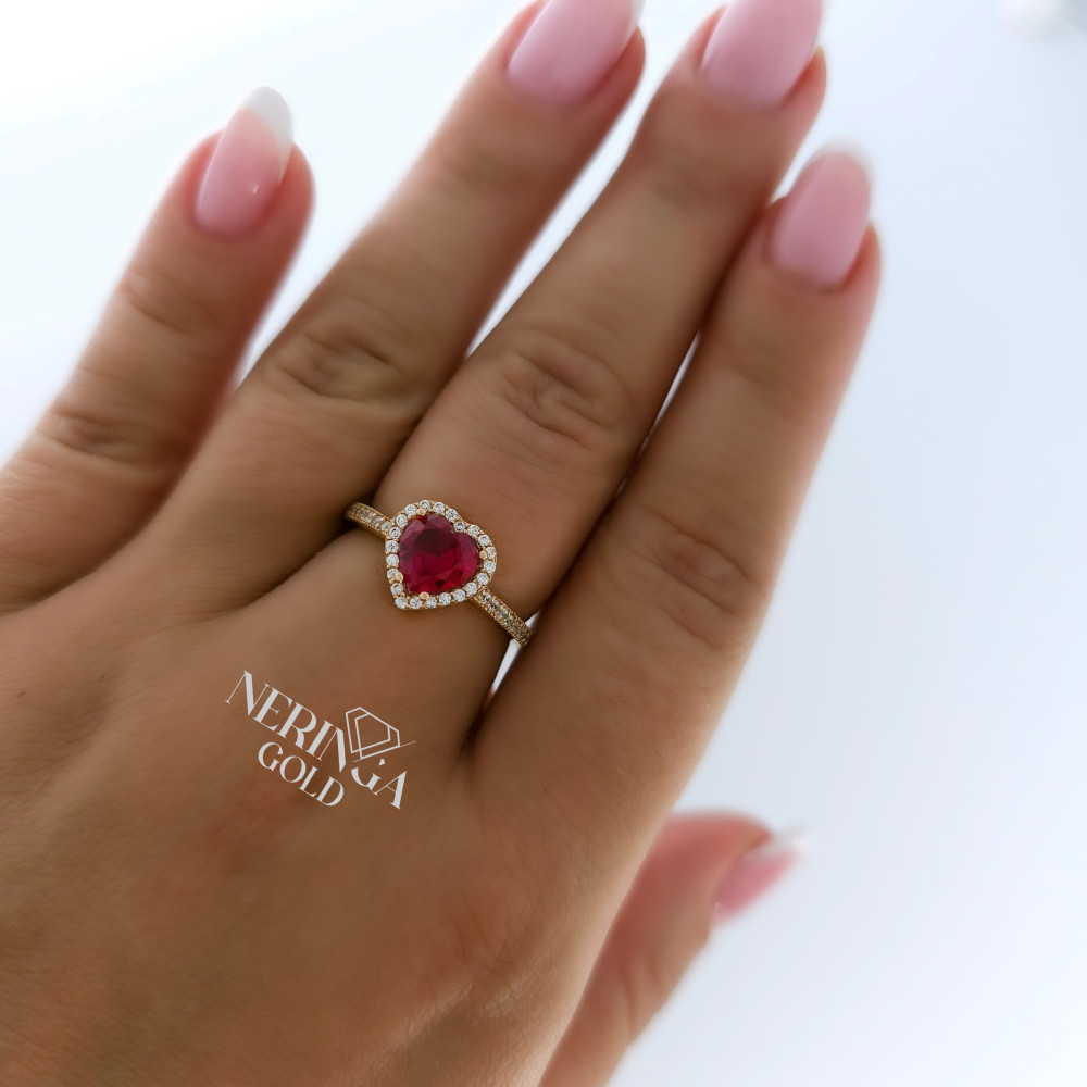 Rose gold women's ring #65392