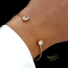 Rose gold hoop bracelet #61779