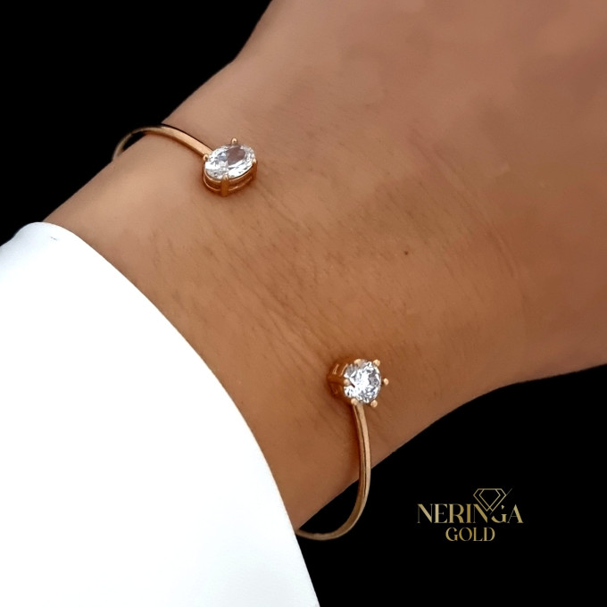 Rose gold hoop bracelet #61779