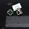 Rose gold english lock earrings #63913