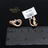Rose gold english lock earrings #69029