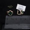 Rose gold english lock earrings #69841