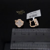 Rose gold english lock earrings #67710