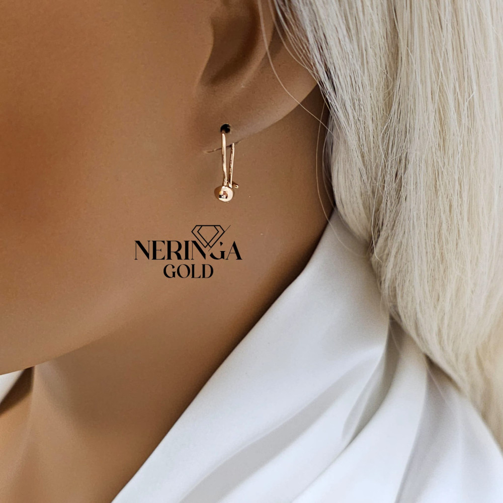 Rose gold earring #66245