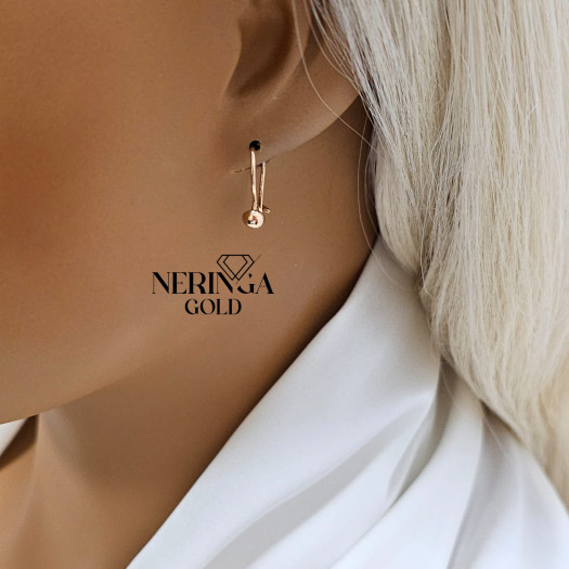 Rose gold earring #66245