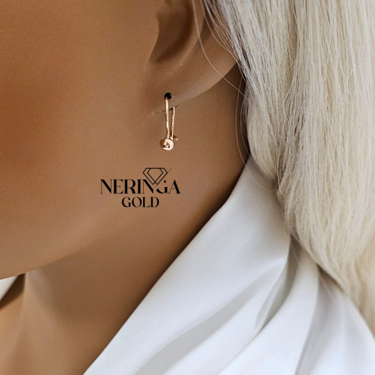 Rose gold earring #66244