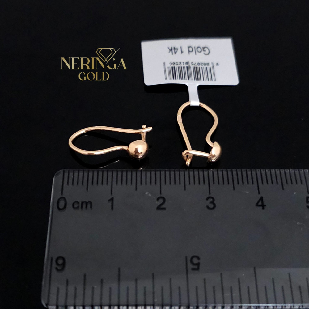 Rose gold earring #66245