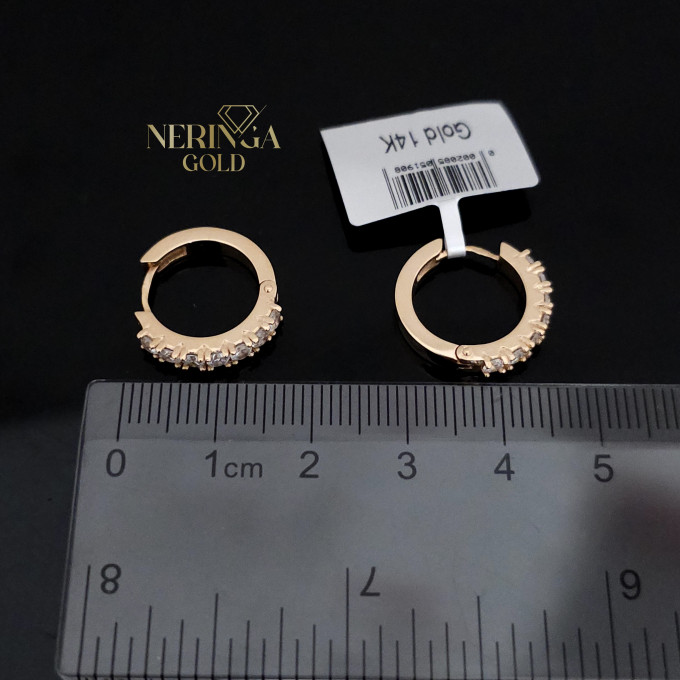 Rose gold hoop earrings #63917
