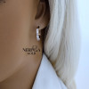 Rose gold hoop earrings #63917