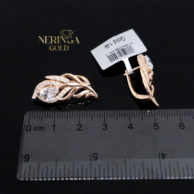 Rose gold english lock earrings #60496 Rose gold english lock earrings #60496