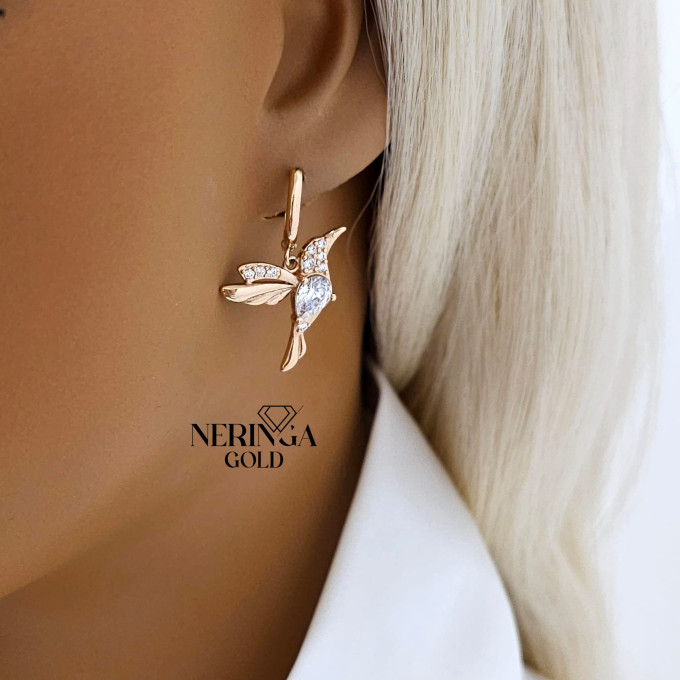 Rose gold english lock earrings #60485 Rose gold english lock earrings #60485
