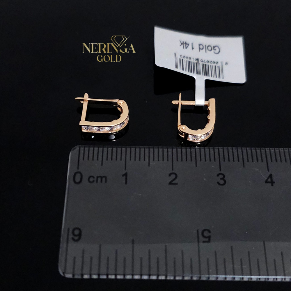 Rose gold children earrings #68035