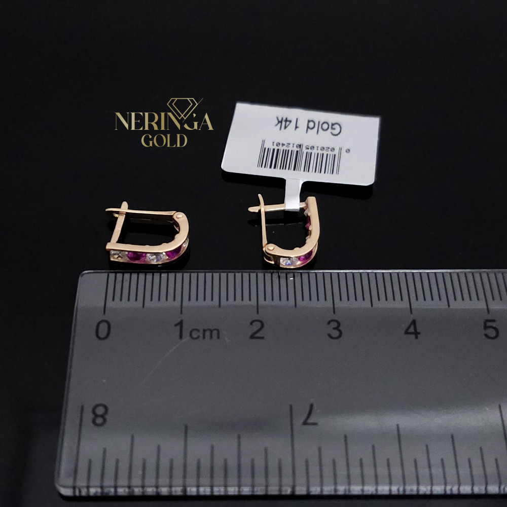 Rose gold children earrings #68033